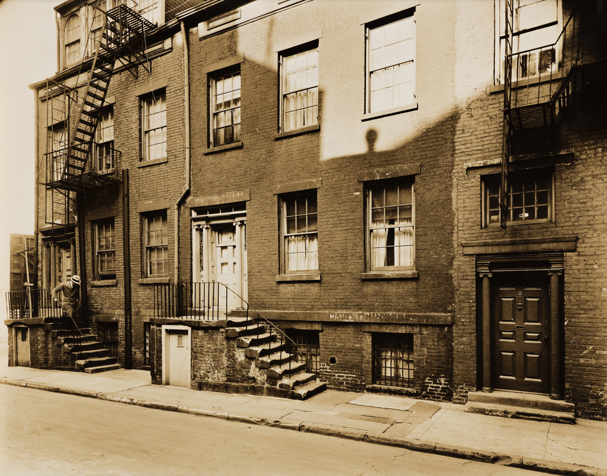BERENICE ABBOTT (1898-1991) Minetta Street, #2, 4, 6, Manhattan.